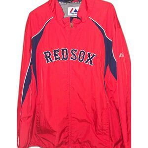 Vintage Boston Red Sox MLB Majestic Warm Up Full Zip Jacket 2XL